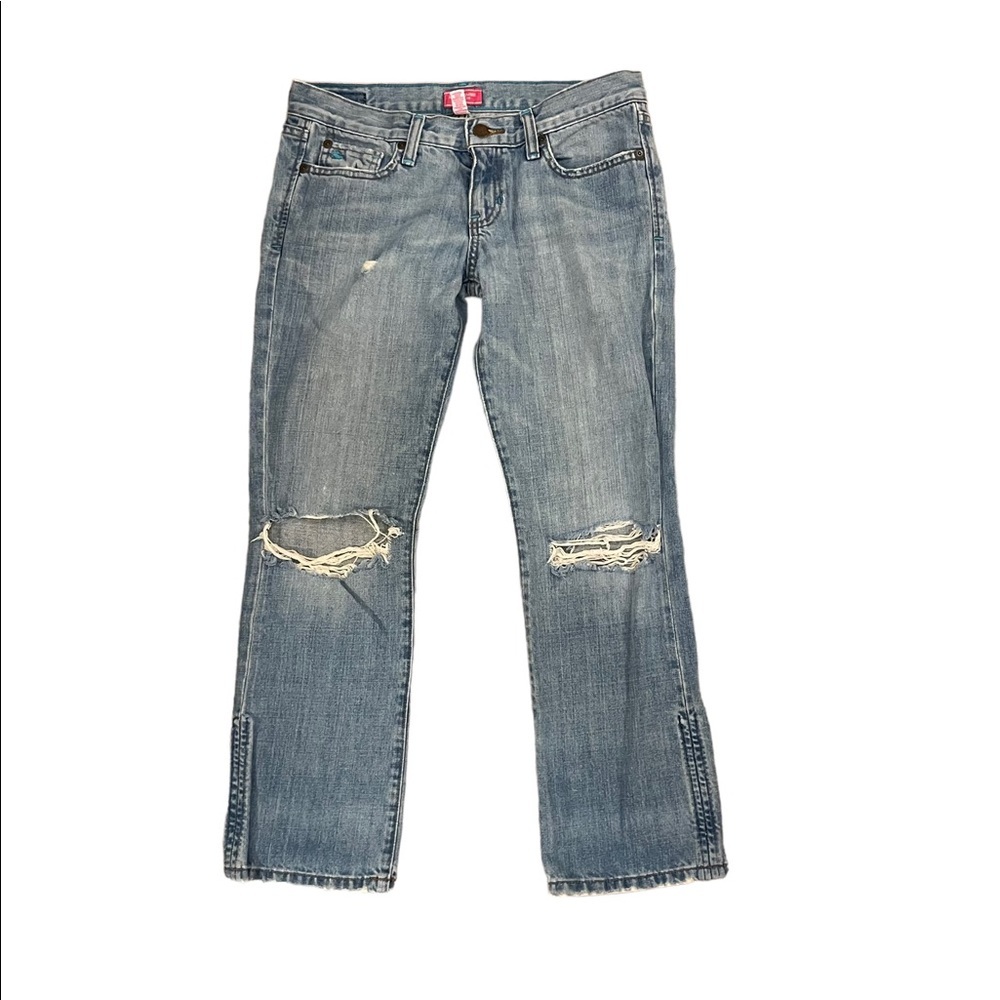 A&F  distressed jeans - can be crops or Capris- size 2
